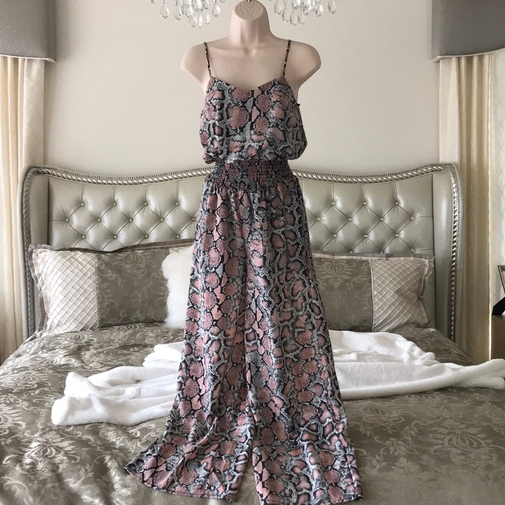 NWT Snake Print Flare Leg Jumper